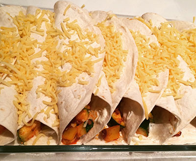Zelfgemaakte burrito's